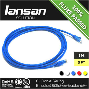 lansan cat 5e rj45 patch cable, utp, pvc/lszh, 1m, 3u/50u